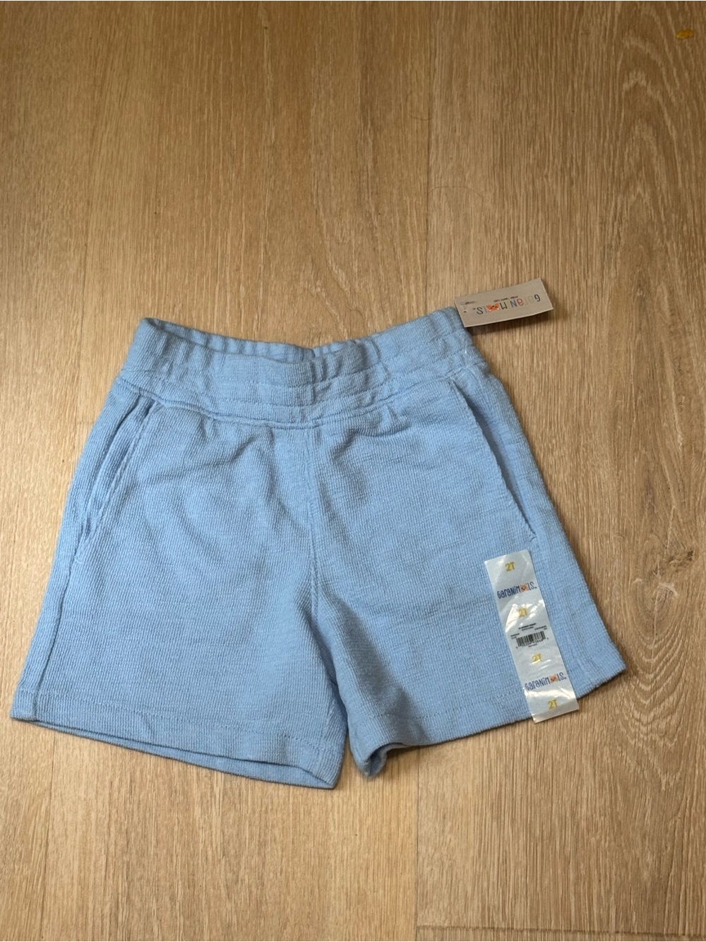 Light Blue Kids Knit Shorts